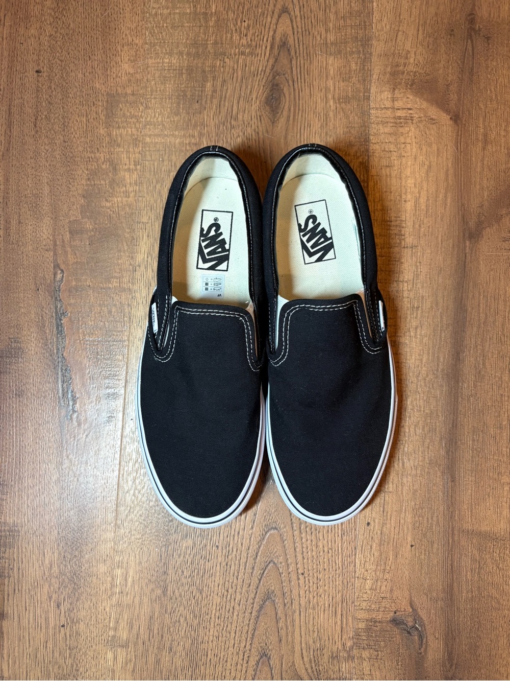 Black Classic Slip-On Vans - Picture 3 of 9
